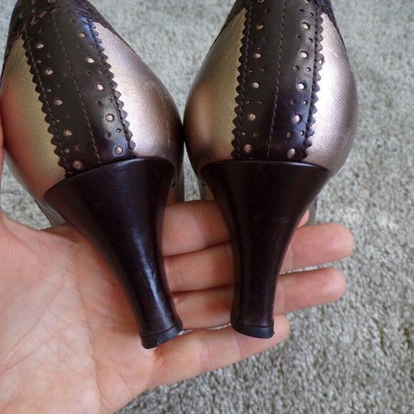 Anyi Lu Italian retro leather heels 38.5 - Picture 9 of 10